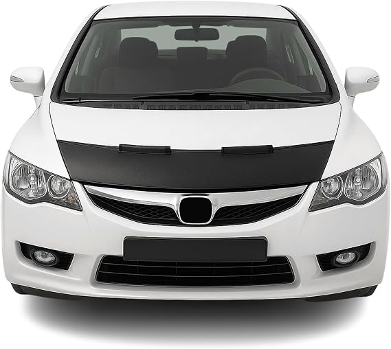 OMAC Car Bonnet Mask Hood Bra for Honda Civic 2006-2011 Black 1 Pc