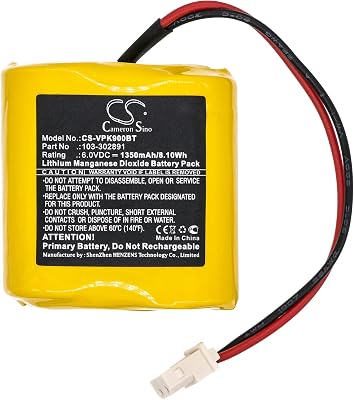 Battery for Visonic Next CAM,Next CAM PGS,Next CAM K9 PG2 Wide Angle,Next CAM PG2,fit Part NO:103-302891,GP2CR123A,103-302915,EVE2CR17450-C,OSA363 1350mAh