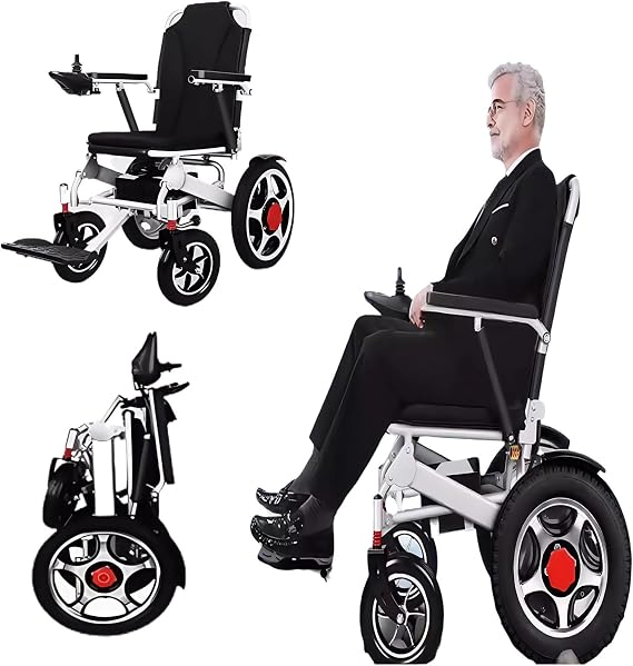 Motorized Mobility Scooters for Seniors,Lightweight Electric Wheelchair,Foldable Power Wheelchairs,Ultralight 19.8Kg,120Kg Capacity,500W Motor,Easy to Transport and Store