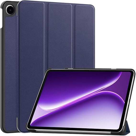 Case for OnePlus Pad Go 2 12.1 Inch Tablet PU Leather+PC Protective Cover with Folding Stand, Auto Sleep/Wake, Slim Lightweight,Shockproof Case (Dark Blue)