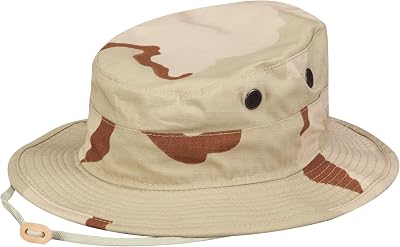 Propper 6040 Ripstop Boonie Sun Hat for Men, Adjustable Chin Strap, Military Grade, Vent Holes, Cotton  Polyester Ripstop