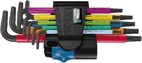 Wera 05024179001 Torx L-Key Set 967 Sl/9 with Holding Function,MULTI