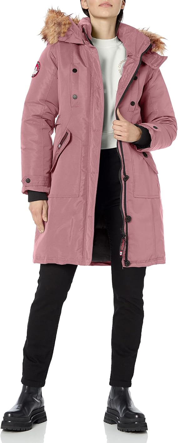 CANADA WEATHER GEAR womens Heavyweight Long Parka Jacket
