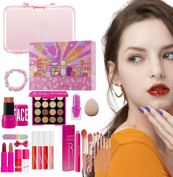 Full Makeup Kit with Everything | Beauty Cosmetics Makeup Set | Long-Lasting Make up Cosmetics Kit for Women Girls Beginners