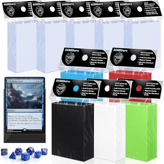 Mlikero 6 Clear Acrylic Box + 500 Matte Card Sleeve + 500 Inner Sleeves