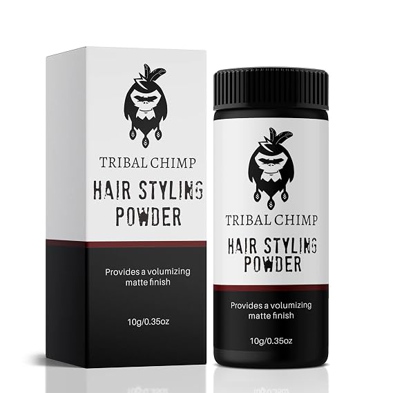 Tribal Chimp Hair Styling Powder for Men & Women Hair Volumizer & Texture Powder for All Hair Types with Matte Finish 24H Invisible Hold, Adds Volume & Texture, Non-Sticky and Smells Great 10g