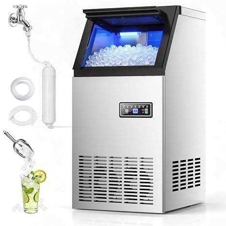 Nugget Ice Maker, 100LBS/24H with 30lb Ice Bin