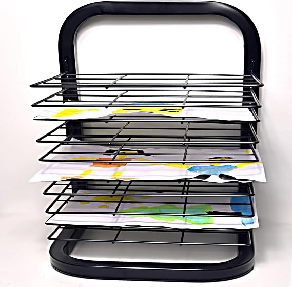 Art Drying Rack | Mobile Metal Art Storage Rack with Removable Shelves | Art Organizer for Kids, Art Studio and Tabletop Storage, Craft Room and Desktop