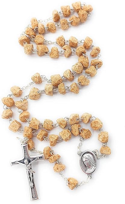 Medjugorje Rosary, Catholic rosary with natural stone, Virgin Mary rosary