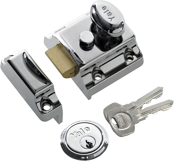 Yale B-706-CH-CH-40 706 Traditional Nightlatch, Bright Nickel