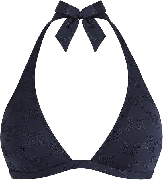 Halter Bikini Top Turtle Monogram