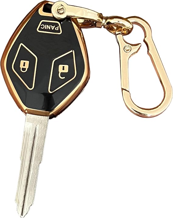 for Mitsubishi Key Fob Cover Smart Key with Keychain Fit for Mitsubishi Eclipse Galant Lancer Outlander