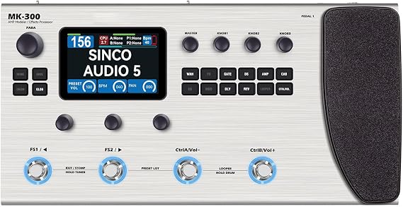 Generic Guitar Amplifier Modeling Multi Effects, M Huge Guitar Effect Processor 120 AMP Model Drum Machine Loop MIDI Interface REAMP Portable Bass Multi Effect Processor Pedal