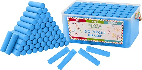 Kid Made Modern 60 Count Pack of Sidewalk Chalk Blue