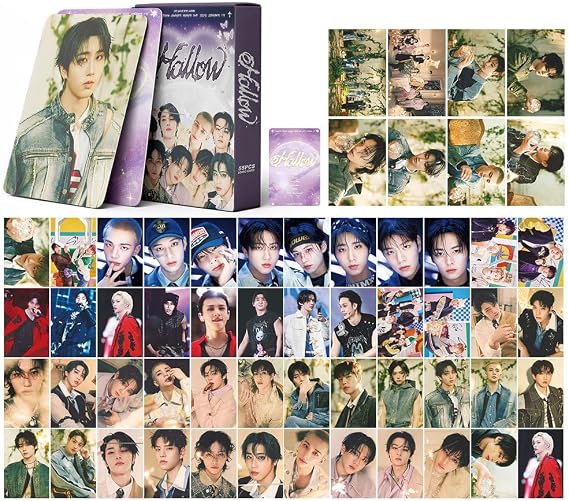Stray Kids Photocards Pack of 55 Stray Kids Lomo Card SKZ 2025 《Hollow》Album Cards StrayKids Photo Cards Must-Have for Fans (B)