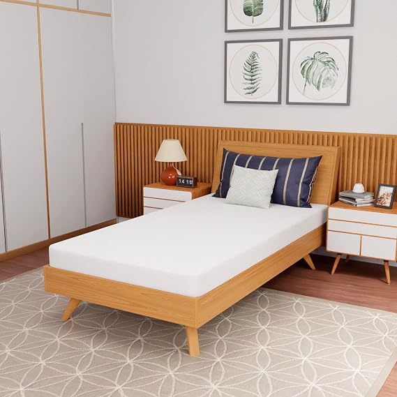 PayLessHere | 5" Twin Memory Foam Mattress | White | Medium Firm