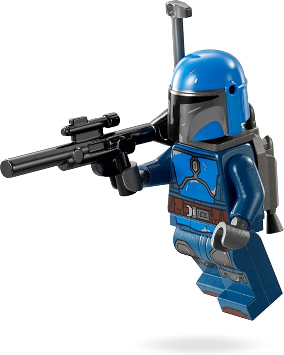 Lego Star Wars Figures Set: Mandalorian Warrior With Large Blaster and Rocket Backpack - Alternative to Star Wars Battle Pack, Mini Figures Set