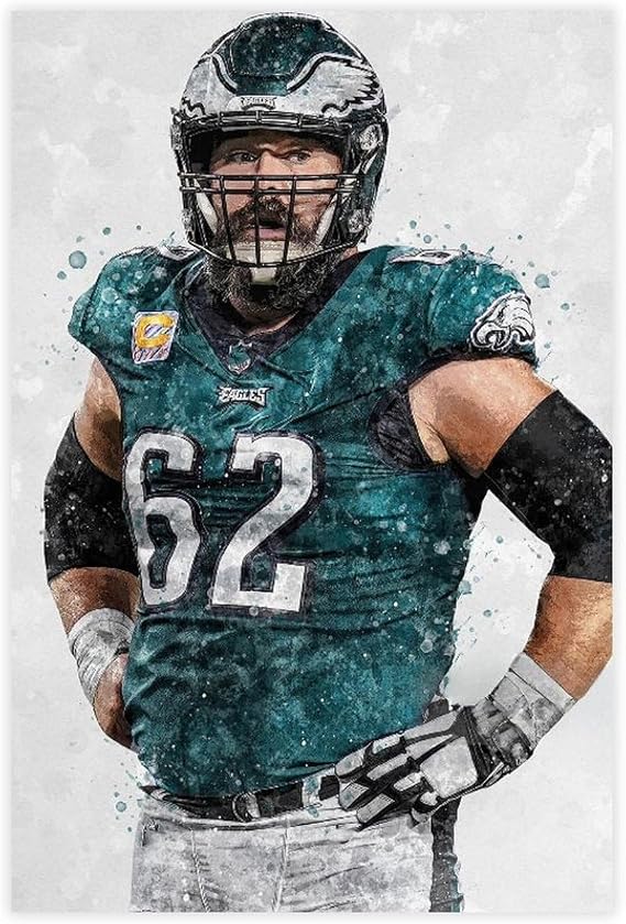 doublkl Jason Kelce ポスター キャンバスポスター 寝室の装飾 風景 オフィスルーム 装飾 ギフト フレームなし:24x36インチ60x90cm