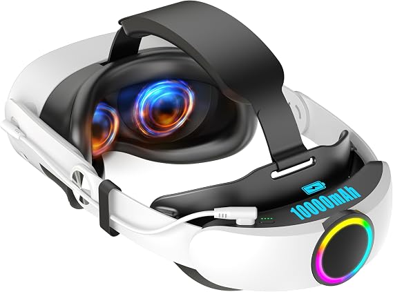 10000mAh Battery Head Strap Compatible with Meta Quest 3/3S