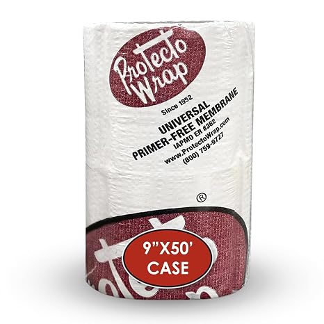 Universal Primer-Free Membrane 9" x 50' Self-Adhesive, 4 Rolls Per Case