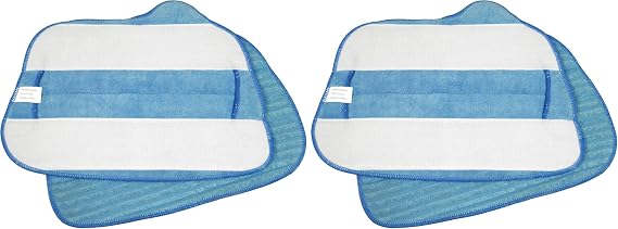 Steamfast Replacement Microfiber Cloths for Steam Mop, 2-Pads Per Pack (Pack of 2)