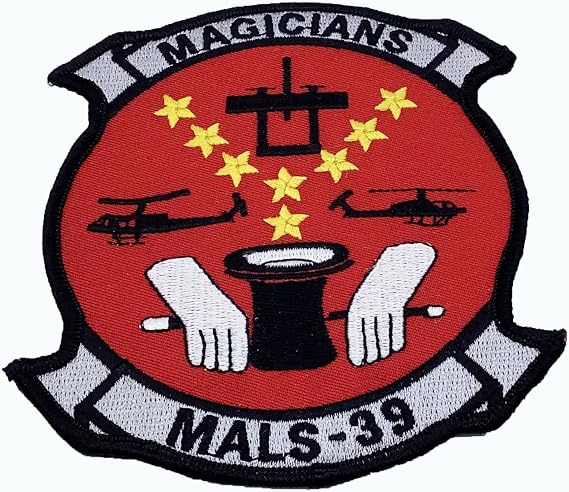 MALS-39 Magicians CH-46 Patch Plastic Backing