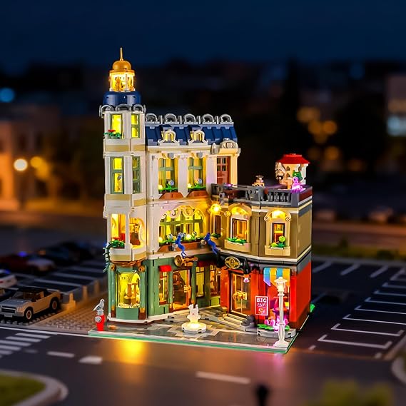 BRIKSMAX 2.0 LED Light Kit Compatible with LEGO ICONS Shopping Street 11371 Building Set, for Builders and Collectors, Hidden Wire Design for Home Decor,Desk Display,Gift Giving(NO LEGO)