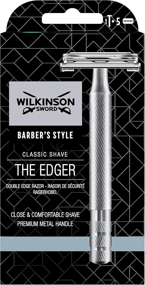 Wilkinson Sword - The Edger tıraş makinesi - 1 saplı ve 5 şarj bıçaklı paket