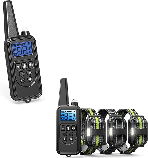 FunniPets Dog Training Collar 3 Pack and Remote Control
