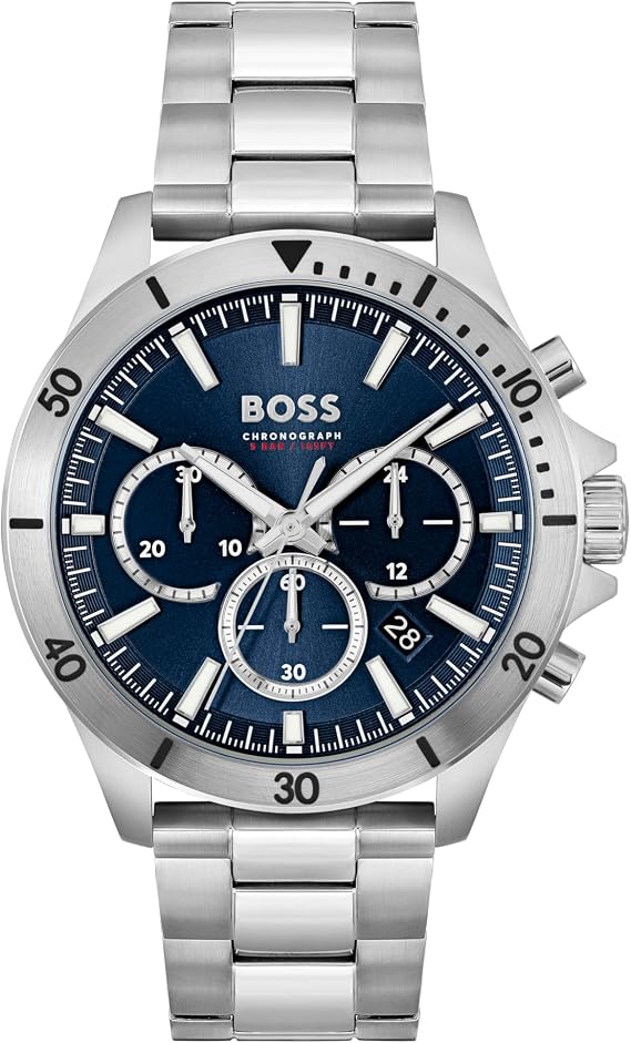 BOSS Chronograph Quartz Watch for Men Collection Troper with Stainless Steel