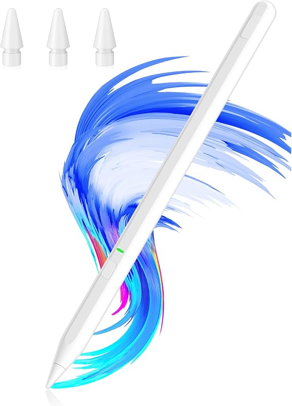 Uogic Stylus Pen for iPad (6th/7th/8th/9/th/10th, Air 3rd/4th/5th/M2, Mini 5th/6th, Pro 11"/12.9"/M4) with Palm Rejection