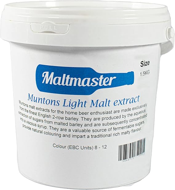 Maltmaster Muntons Light Malt Extract 1.5Kg Packed by Maltsmaster