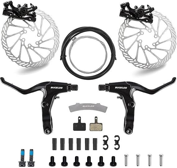 MTB Bike Disc Brake kit - Mechanical Disc Brakes Aluminum Alloy Caliper for Mountain Bike with 160mm Stainless Steel Rotor/Floating Rotors