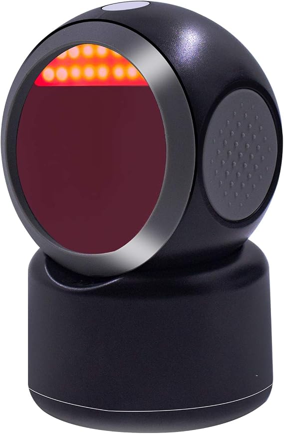 1D 2D QR Desktop Barcode Scanner, Symcode Omnidirectional Handsfree Automatic USB Barcode Reader Scanner, Capture Barcode From Mobile Phone Screen, Automatic Image Detection Barcode Scanner