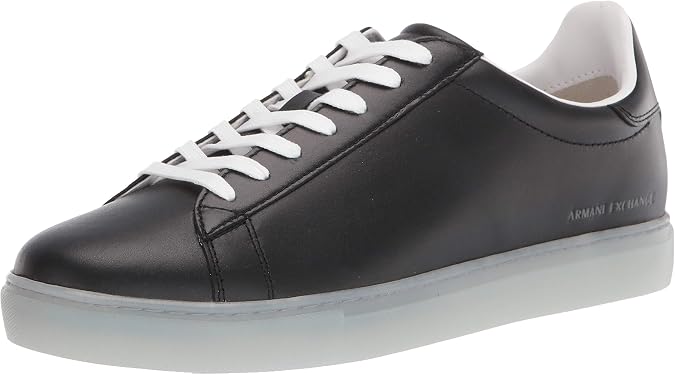 Armani Exchange Mens Low Top Leather Sneaker