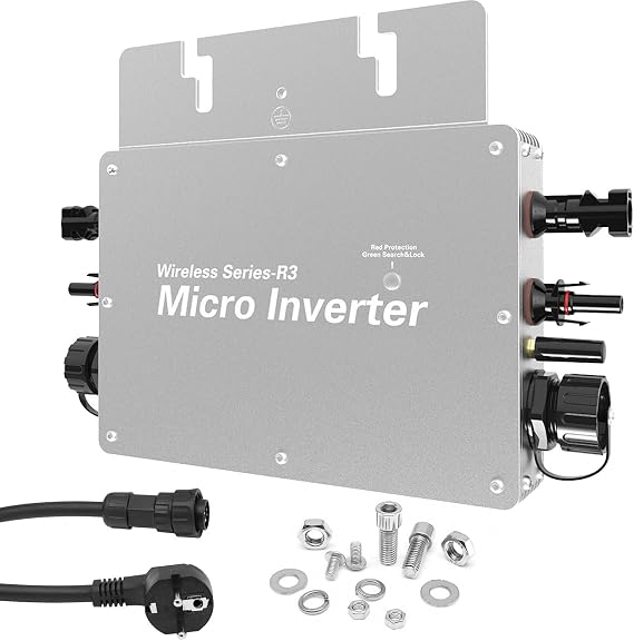 Grid Tie Inverter 600/700W, MPPT Pure Sine Wave 120/230V Automatic Identification Power Inverter, Waterproof IP65 Micro Solar Inverter, 700W