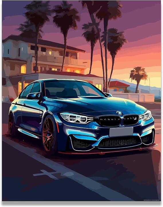 Inspirational Wall Art Co. - Cruiser | 2018 BMW M3 CS Poster - Car Posters for Boys Room - Car Wall Decor - Car Room Decor - Car Posters for Men | 11x14 Inches Unframed