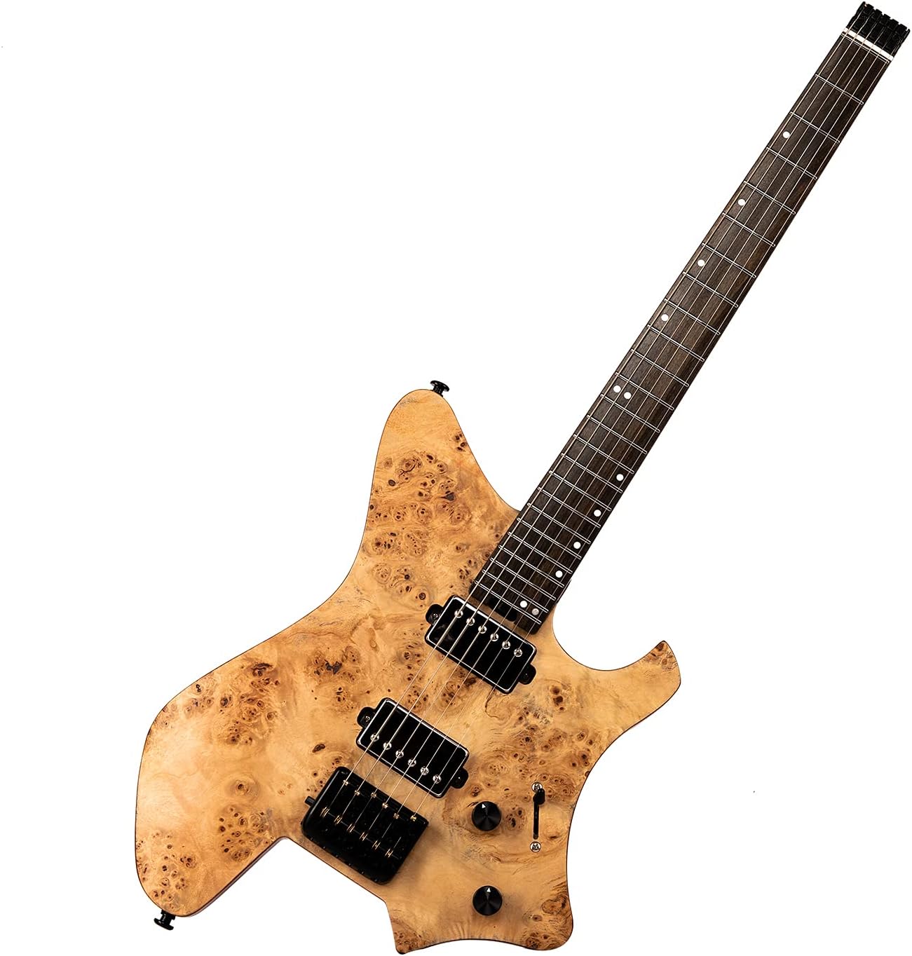 EART Electric Guitar Headless Fix Bridge 6 String Travel Guitar Ultralight Performance Right Solid Body Electric Guitar