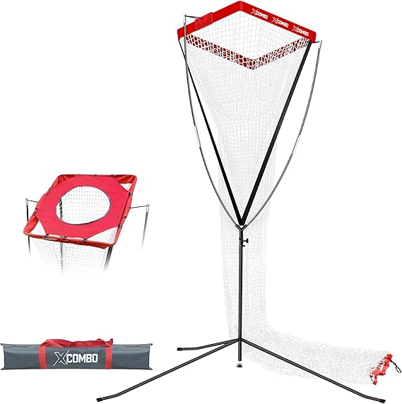 Volleyball Setter Trainer Net, Adjustable Height for Indoor and Outdoor Practice, Perfect for Serving, Spiking, and Setting Training Equipment (Red)