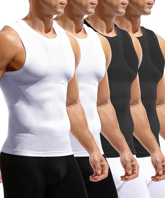 Casey Kevin Compression Tank Top Men, Tummy Control Mens Shapewear Tank