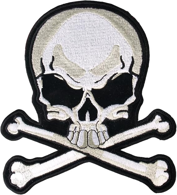 Hot Leathers Skull & Bones Classic Patch (3" Width x 3" Height)