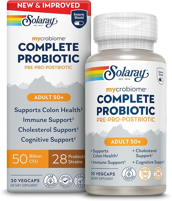 SOLARAY Mycrobiome Complete Probiotic Adult 50+, 30 VegCaps