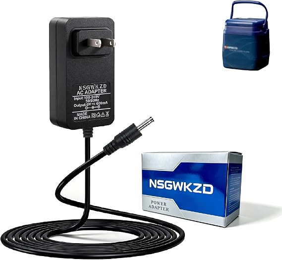 10 FT 6V Charger Replacement for Breg Polar Care Cube Power Cord, 6V AC/DC Power Supply Transformer Plug