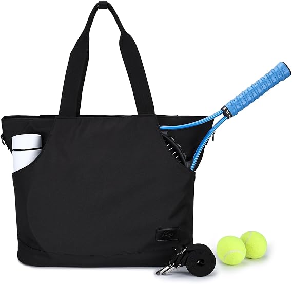 Kasqo Tennis Tote Bag, Pickleball Bag for Women with 2 Racket Compartment