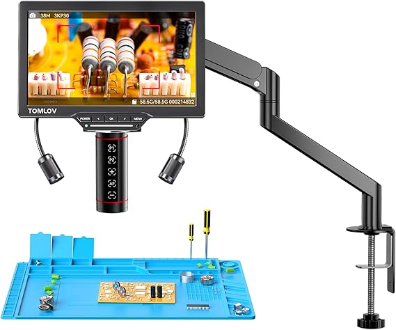 TOMLOV TM3K-AF Max 10.1" Digital Microscope with One-Touch Autofocus
