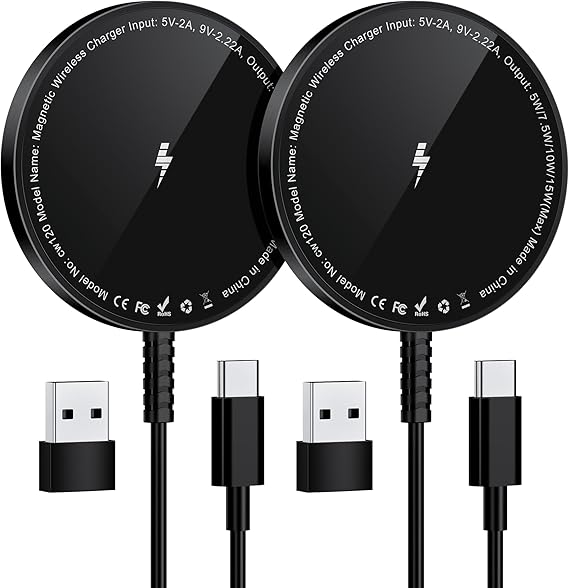 Charger 2 Pack: Magnetic Wireless Charge 17-12 &