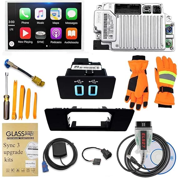 2021 SYNC 3 Upgrade Kit, Fits for 2013 Ford F-150, SYNC 2 to SYNC 3.4 MyFord Touch (MFT) Support Carplay,Including 8 Inch Screen, APIM Module, na3.4119, For Ford