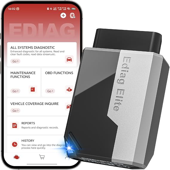 Ediag Elite KINGBOLEN Bluetooth OBD2 Scanner, Lifetime NO Cost Update