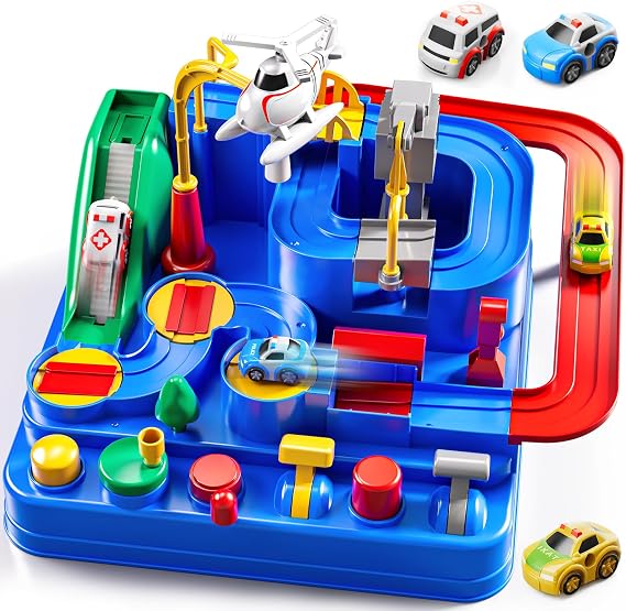 Car Race Track for Kids Ages 3+, Kids Car Toys for 3 Year Old Boys