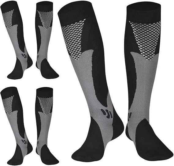 Compression Socks (3 Pairs) for Men Circulation 20-30 mmhg Medical Compression Stockings Women Nursing